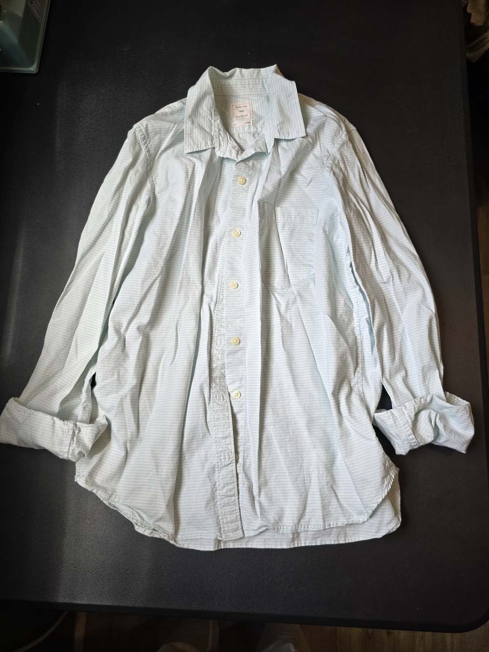 Light Blue Stripe Women's Button-Down Shirt
